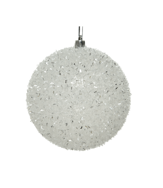 Boule à paillettes blanc et argent