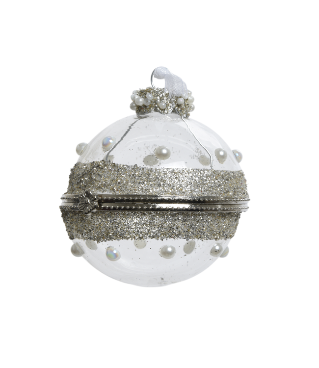 Boule de verre détails perles | Lumière raffinée