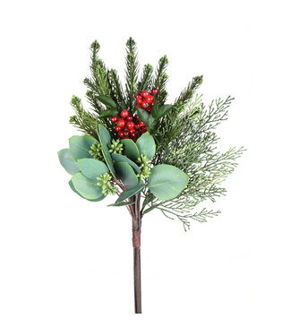 Bouquet de verdure avec baies rouges