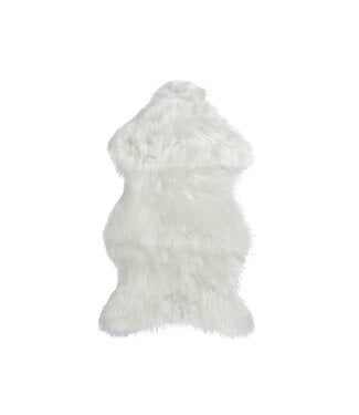 Tapis de fausse fourrure blanche