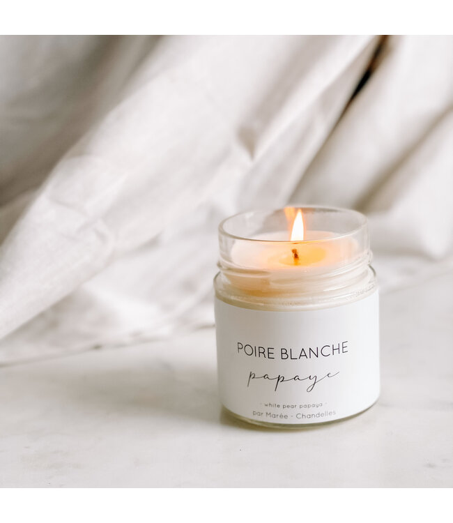 Chandelle de soya - Poire blanche et papaye