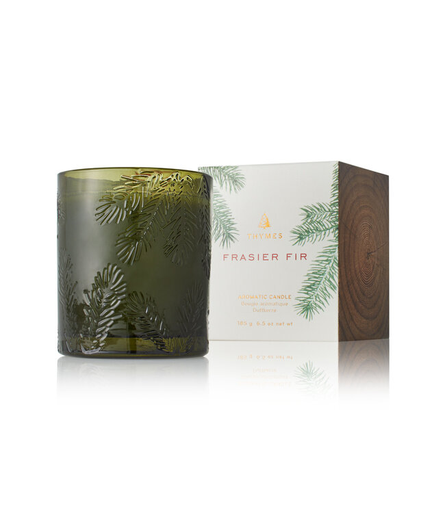 Chandelle - Frasier Fir dans un verre fumé et moulé