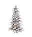 Sapin Balsam enneigé illuminé
