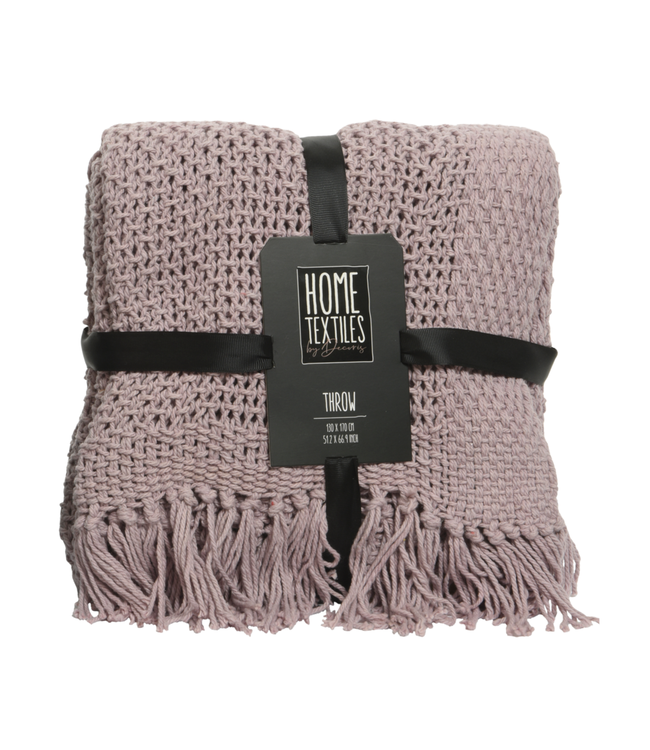 Jeté en coton lilas 51 x 67 po