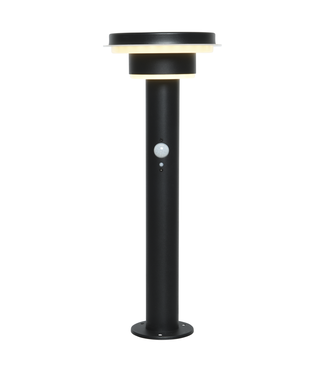 Lampe solaire ronde sur piquet
