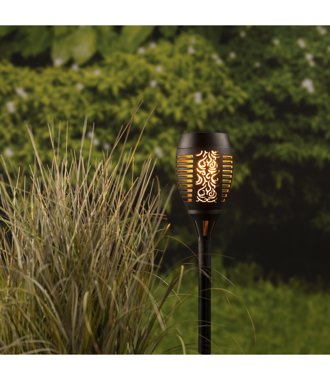 Lumière de jardin solaire effet flamme