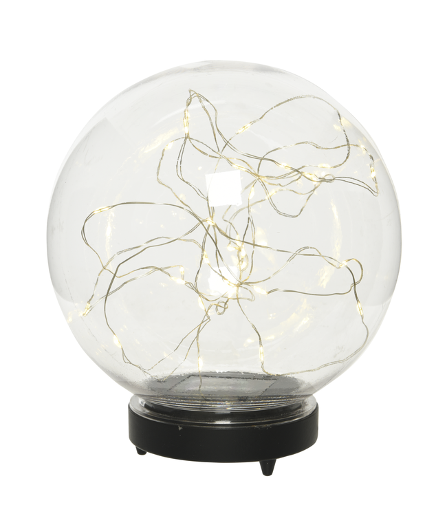 Boule lumineuse solaire sur piquet | Éclat chaleureux pour votre jardin