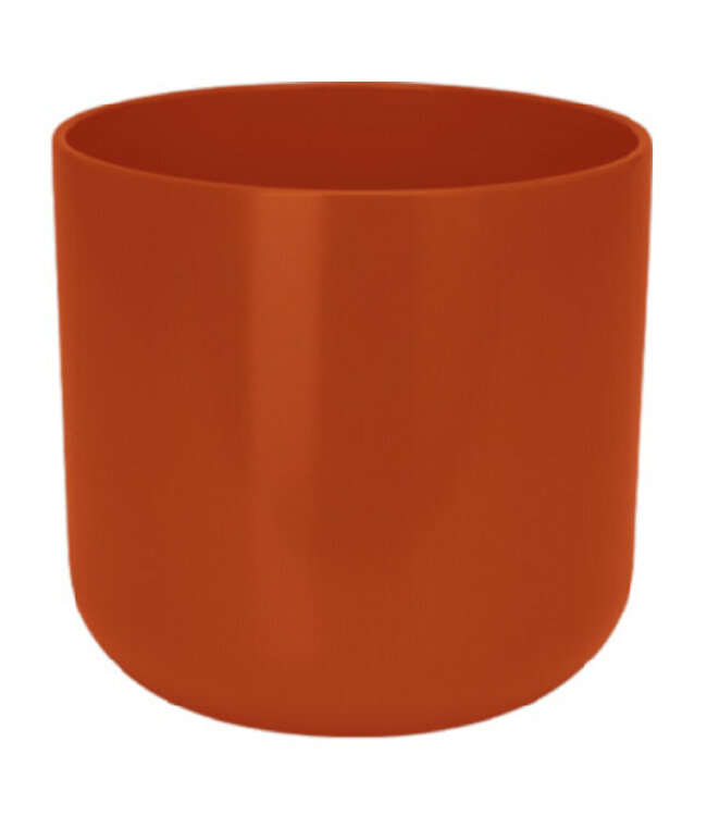 Cache-pot en grès orange 5 po | Look épuré