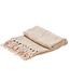 Jeté en coton beige 51 x 67 po