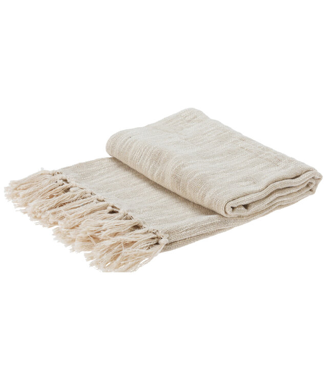 Jeté en coton crème 51 x 67 po
