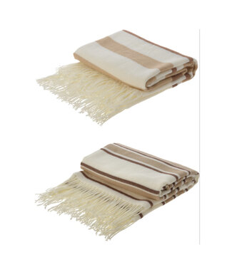 Jeté en acrylique lignée 51 x 63 po (2 ass.)