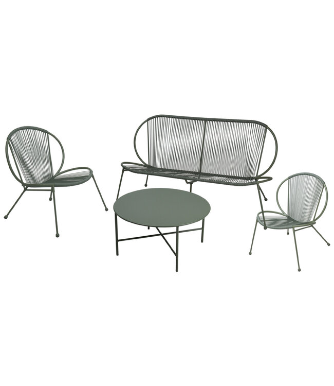 Ensemble de Jardin Vert 4 pièces | Confort et Style pour vos Moments en Plein Air