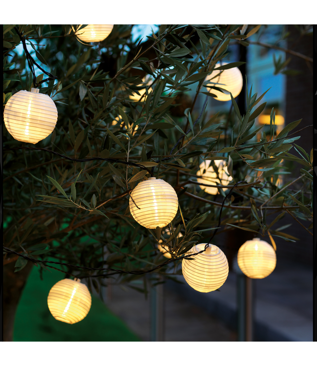 Guirlande de 10 lumières blanches solaires