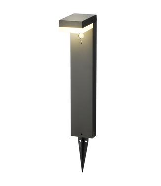 Lampe solaire carré sur piquet 10.5 po