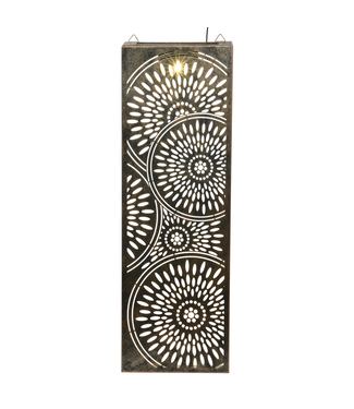 Lampe murale solaire fleurs blanc chaud