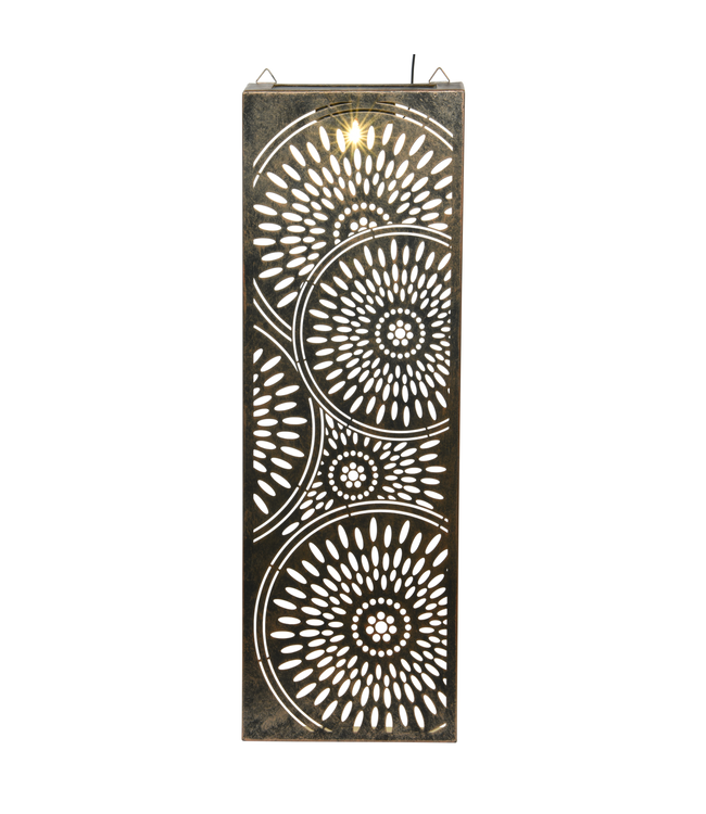 Lampe murale solaire fleurs blanc chaud