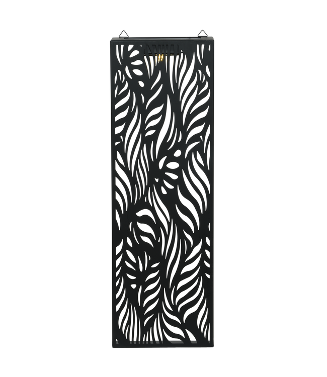 Lampe murale solaire feuillage blanc chaud