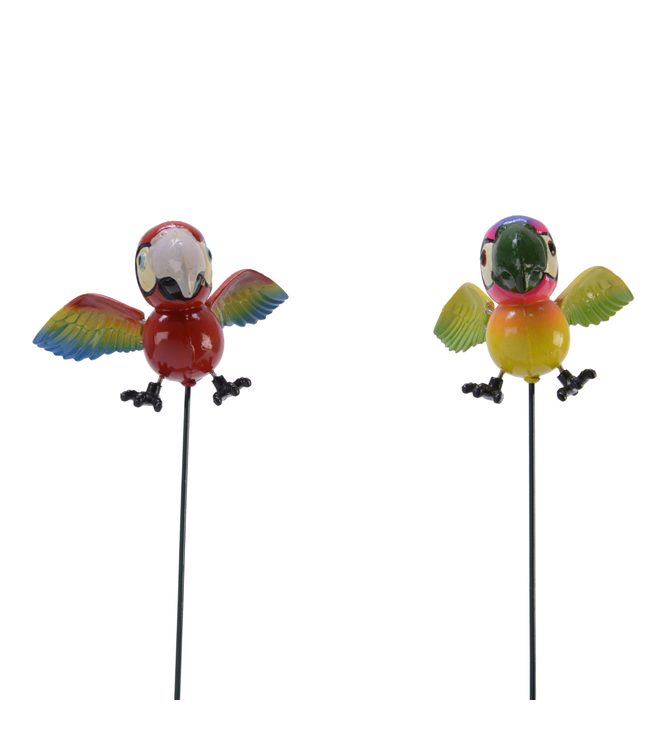 Piquet de jardin perroquet (2 ass.)