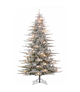 Sapin Ridgeville Balsam enneigé 1508T 600 lumières et G40 7,5 pi x 59 po