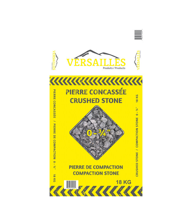 Pierre concassée 0-3/4 po 18 kg