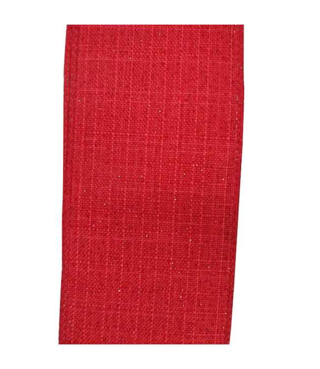 Ruban rouge brillant 2,5 po x 10 vgs