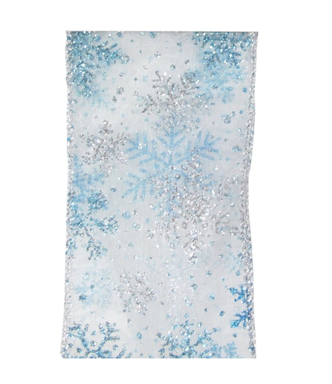 Ruban flocons bleus 2,5 po x 10 vgs
