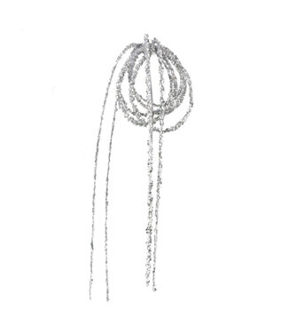 Boucle à paillettes argent 36 po