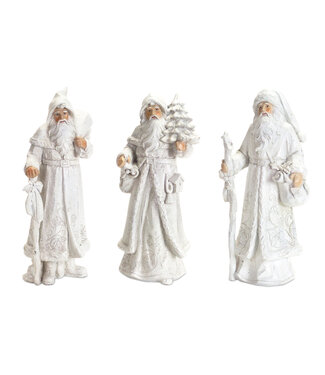 Père-Noël blanc randonné 13 po (3 ass.)