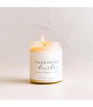 Marée Chandelles Chandelle de soya - Mandarine, basilic 270 ml