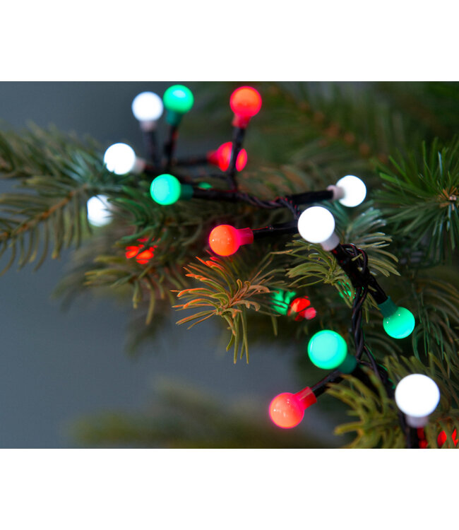 Lumières cerises LED 500 L vert, rouge et blanc 36 pi