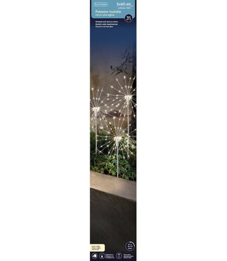 Étoiles lumineuses sur piquet blanc chaud (3)
