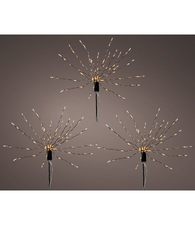 Étoiles lumineuses sur piquet blanc classique (3)