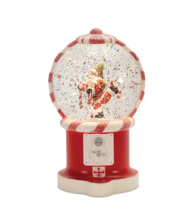 Boule animée machine à bonbons, Père-Noël 8 po