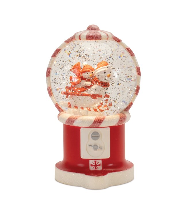 Boule animée machine à bonbons, bonhommes de neige 8 po
