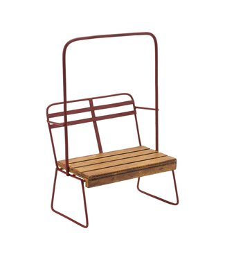 Ornement télésiège en bois 6 x 9 po