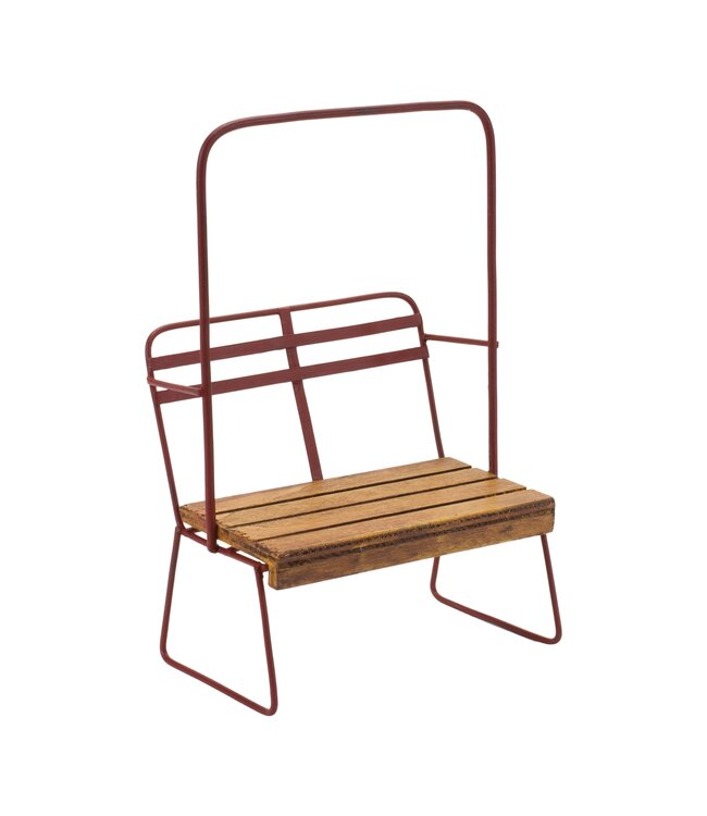 Ornement télésiège en bois 6 x 9 po