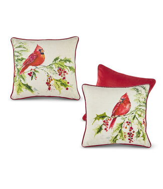 Coussin cardinal sur branche 18 po
