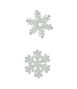 Ornement flocon blanc 5 po ( 2ass.)