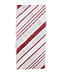 Ruban ligné diagonal rouge et blanc 2,5 po x 10 vgs
