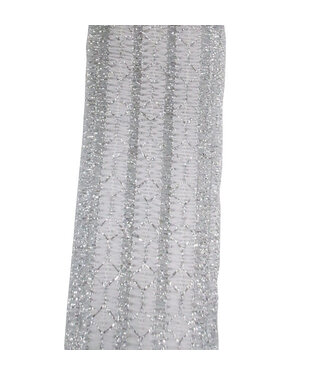 Ruban ligné argent 2,5 po x 10 vgs