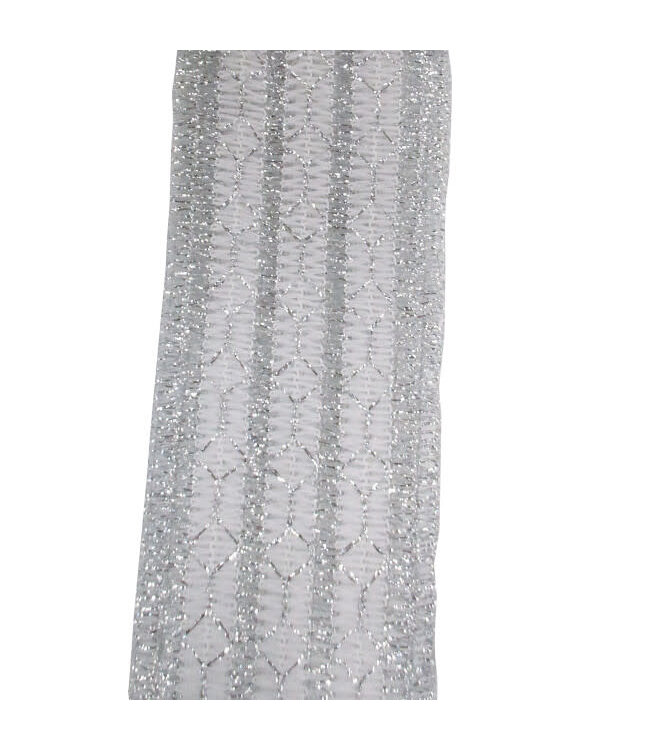 Ruban ligné argent 2,5 po x 10 vgs