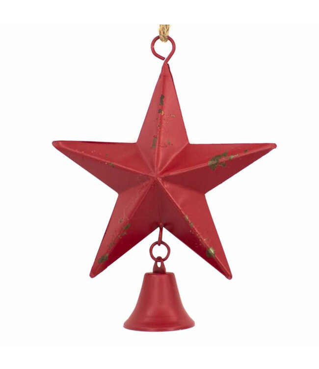 Étoile avec cloche rouge 13 po