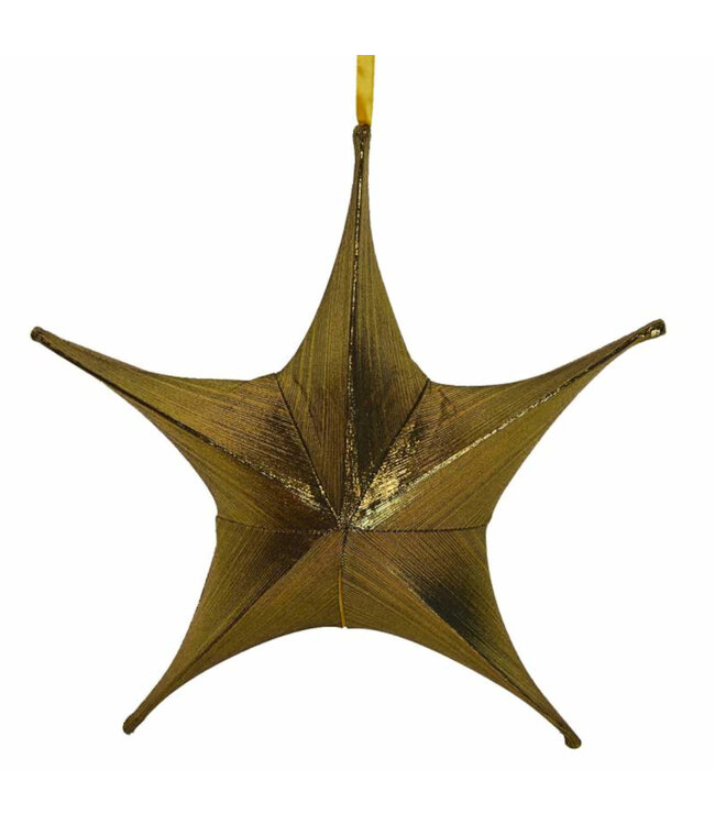 Étoile de tissus 3D or