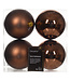 Boules de plastique espresso mat/brillant 4 po (boîte de 4)