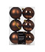 Boules de Noël espresso mates et brillantes | Boîte de 6