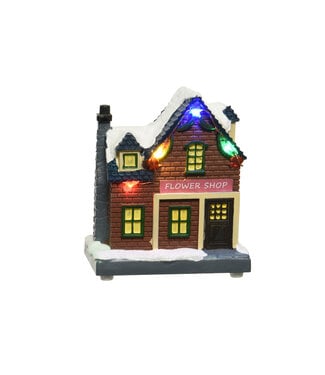 Boutique de fleuriste miniature lumineuse