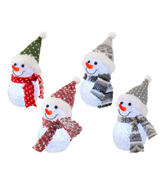 Bonhomme de neige LED  (4 ass.)