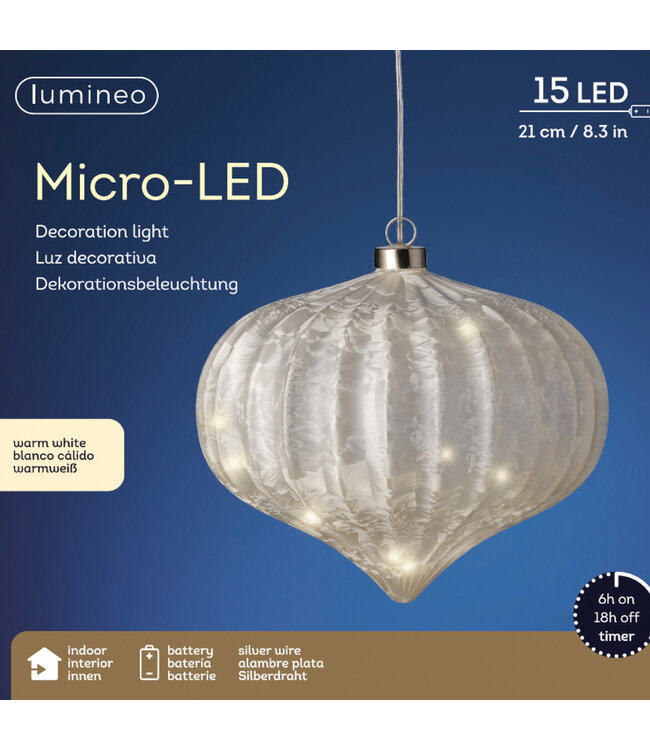 Ornement LED à batterie 8 po