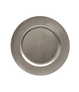Assiette décorative argent