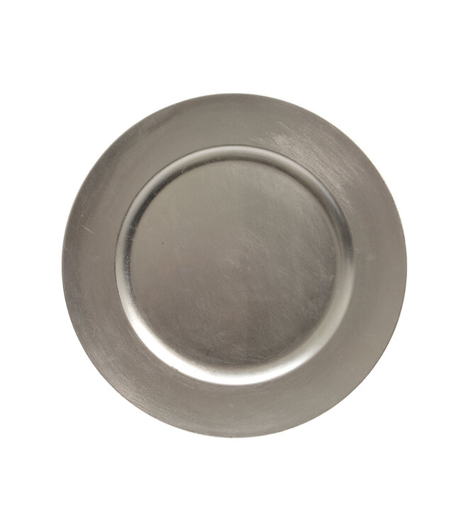 Assiette décorative argent